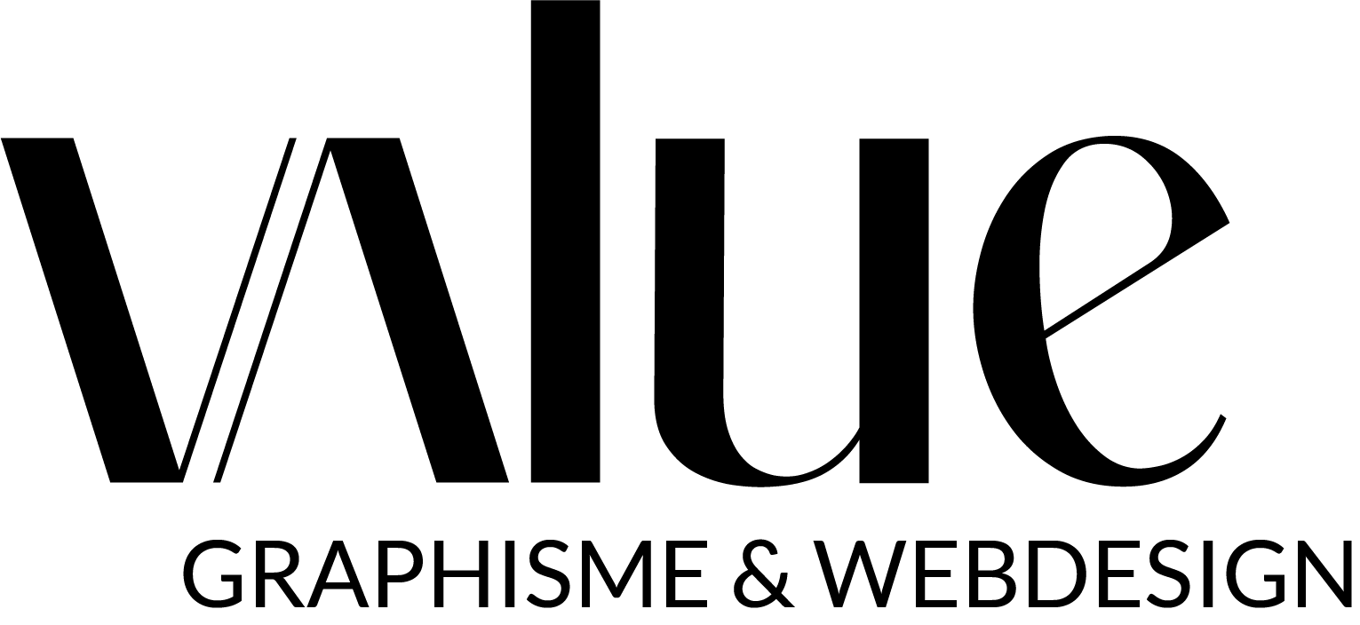 Logo Value - Graphisme & Webdesign, design minimaliste et moderne pour la création d'identités visuelles