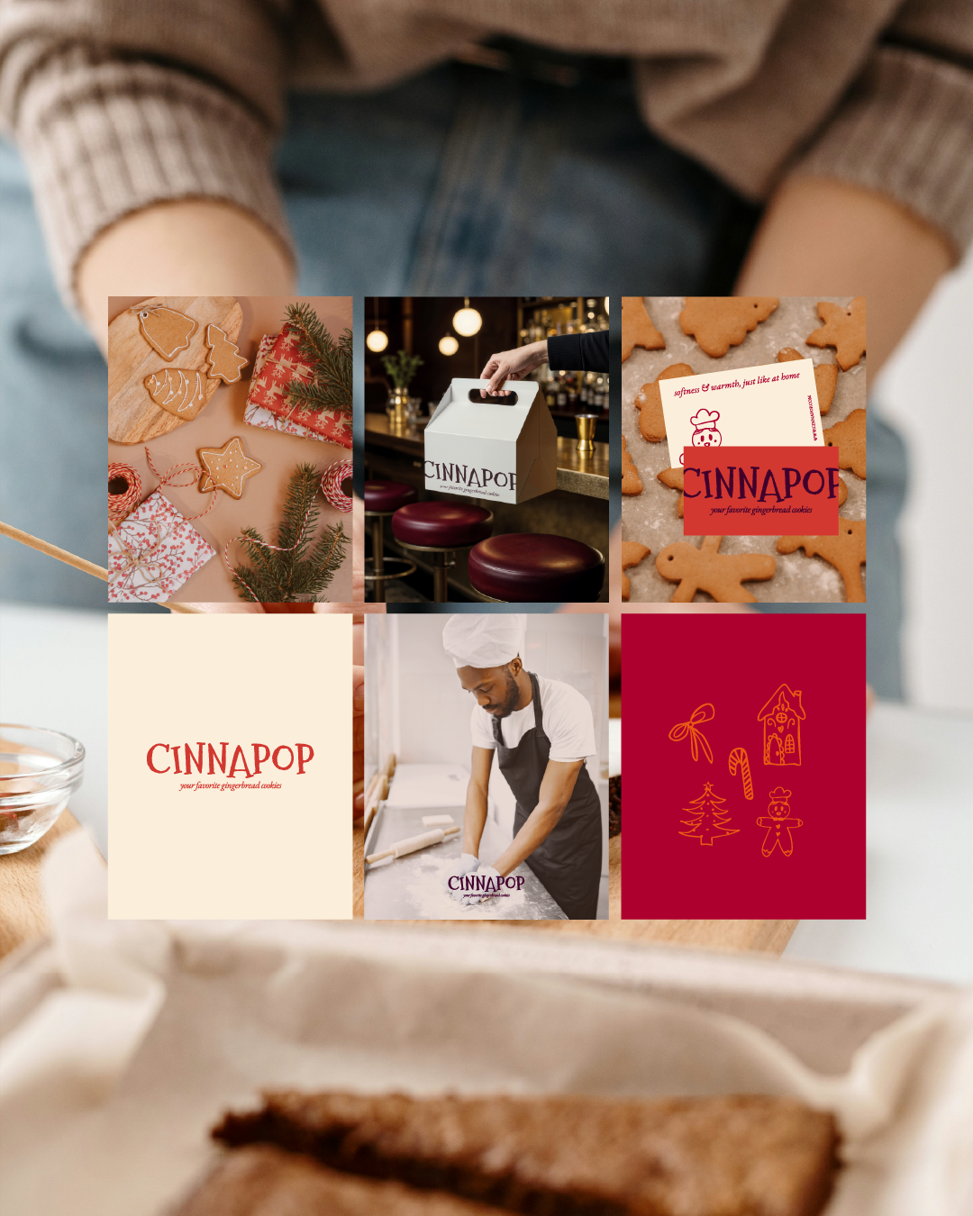 Aperçu du feed Instagram de Cinnapop, marque de biscuits au pain d'épices