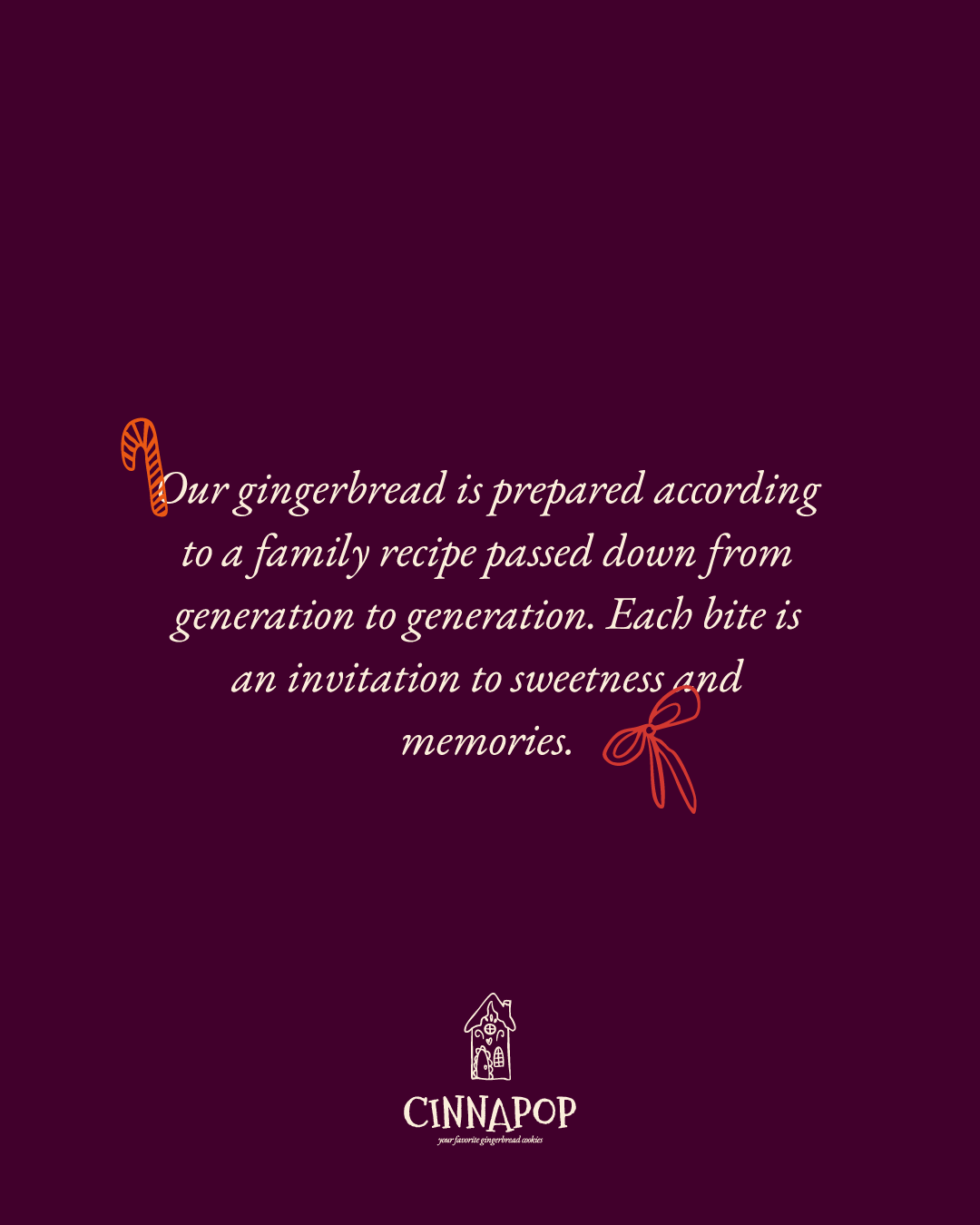 Visuel Cinnapop évoquant le secret de la recette des biscuits au pain d'épices